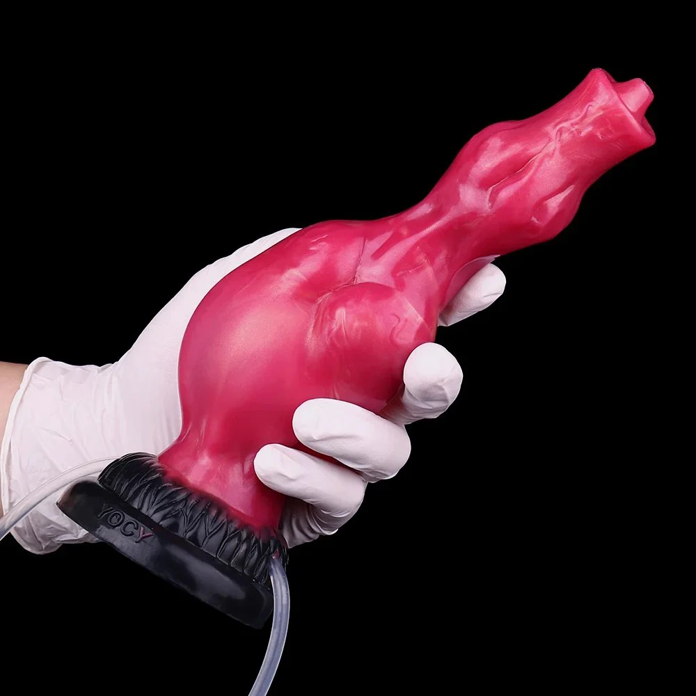 New Inflatable Water Spray Series Dildo with Suction Cups Can Be Attached to the Body of the Dildo Suitable for Female Sex Toys