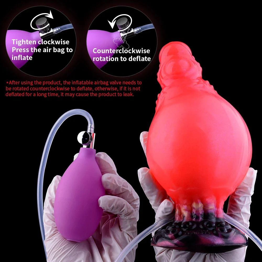 Penis of the Inflatable Water Spray Suction Cup Can Also Be Used As a Multi-purpose Silicone Sex Toy for Anal Plugs