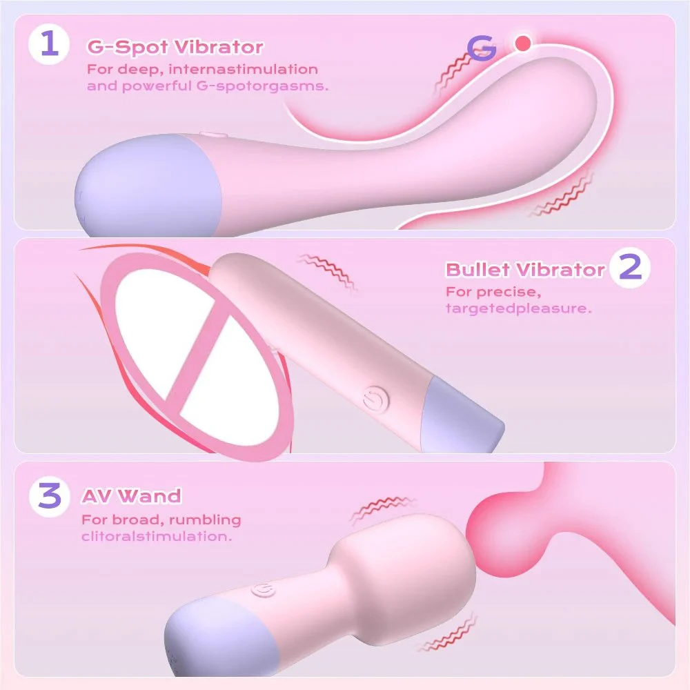 10 Frequency Female G-Spot Small Bullet Vibrator Women Mini Pink AV Wand USB Rechargeable 100% Waterproof