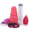 New Fantasy Series Inflatable Squirting Suction Cup Dildo Anal Plug with Multiple Uses Safe Silicone Can Be Attached to the Body