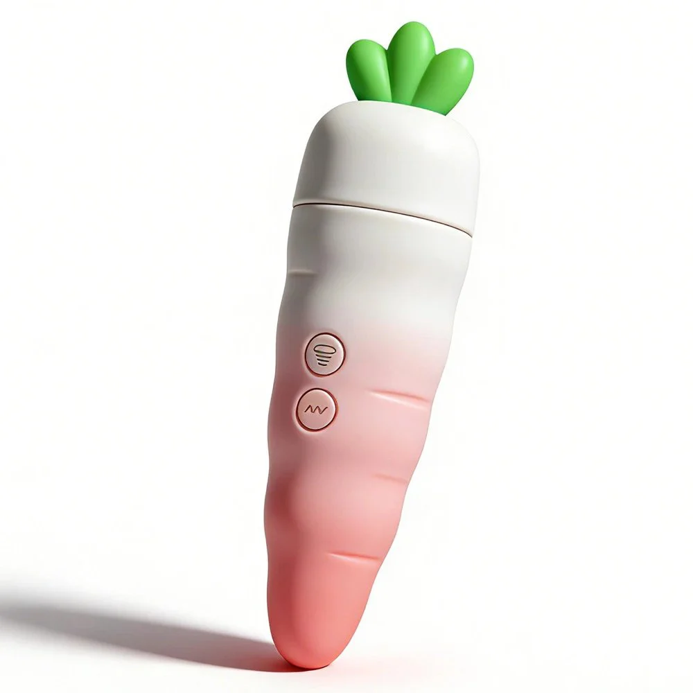 10 Frequency Nipple Clitoral Sucking Soft Vibrating Silicone Carrot Vibrator Sex Toys Women