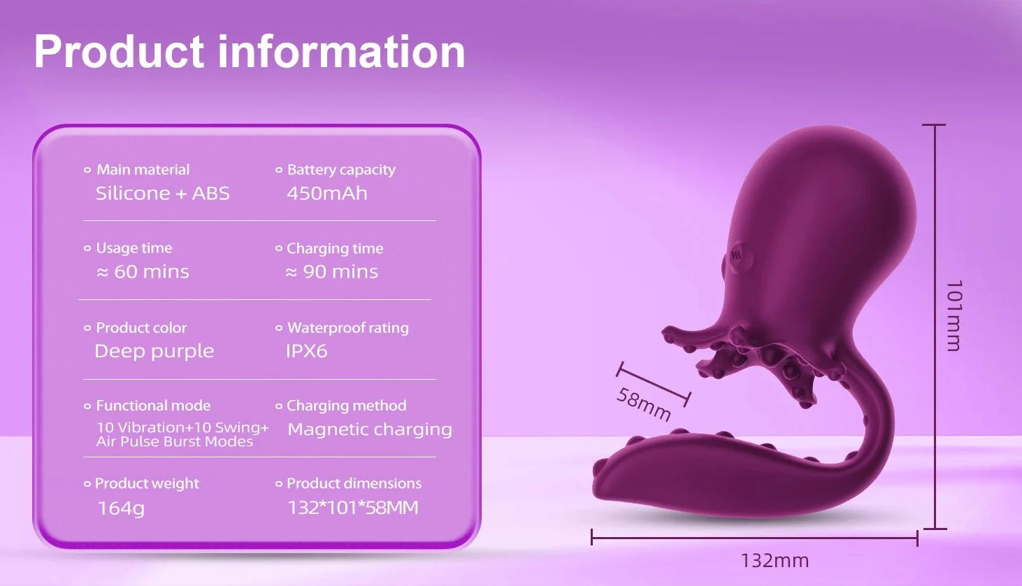 10 Modes App Control Air Pulse Clitoral Stimulation Octopus Shape Vibrator Sex Toys Women
