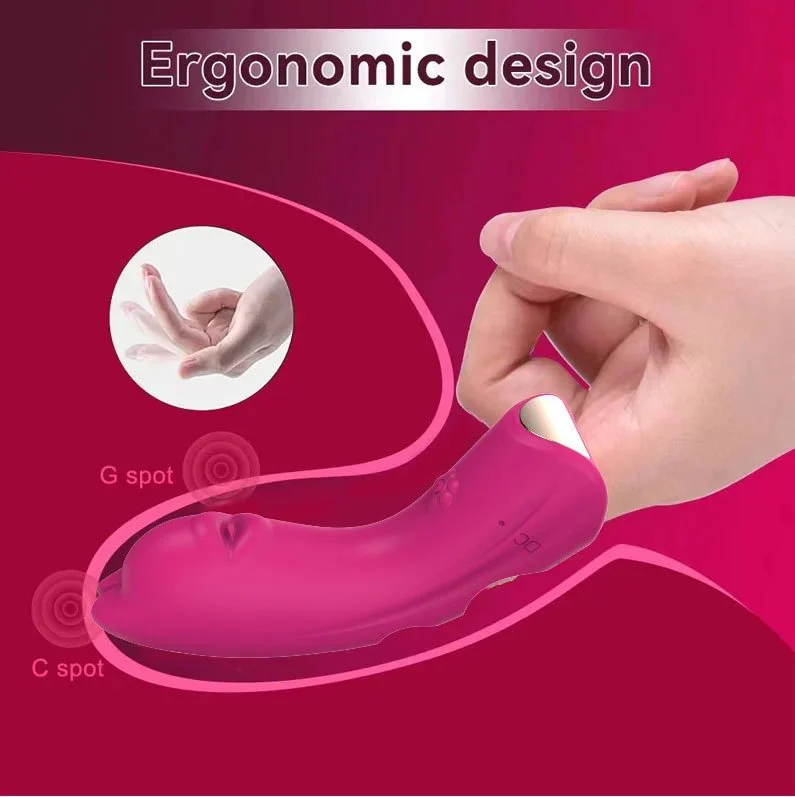 10 Modes Silicone Vibrating Finger Sleeve G Spot Clitoris Stimulator Finger Sleeve Vibrator Sex Toy