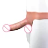7.4''Silicone Hollow Sleeve Dildo Panties Wearable Dildo Strap on Dildo Lifelike Realistic Cock Sleeves for the Man Woman Couple