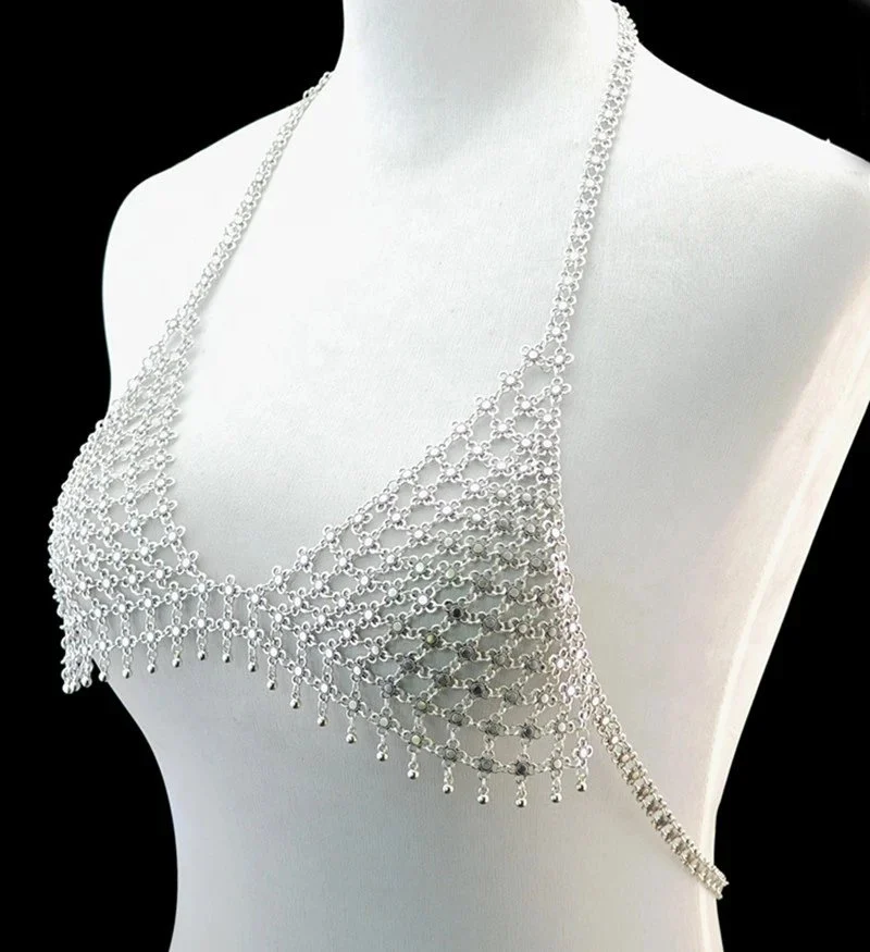 Sexy Hollow Floral Bra Chain Vintage Beach Jewelry Lingerie