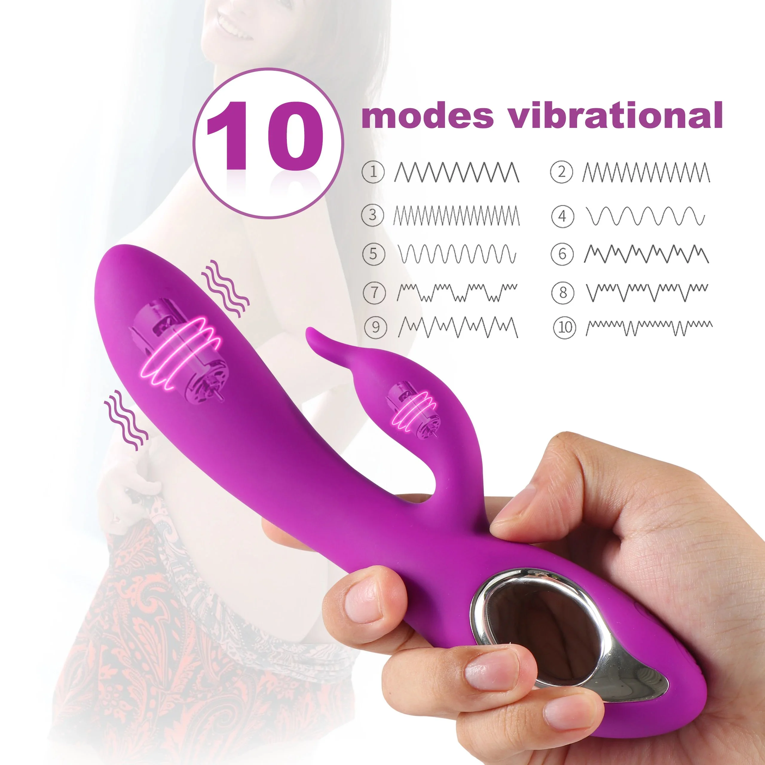 10-Speed Functional Multi-Speed Female Masturbator Fun Couples Vibrator for Woman