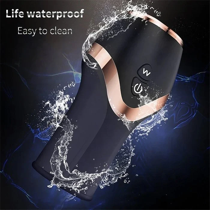 12-Frequency Automatic Male Pocket Pussy Masturbation Stroker Vibrating Dildo & Cock Ring Adult Sex Toys
