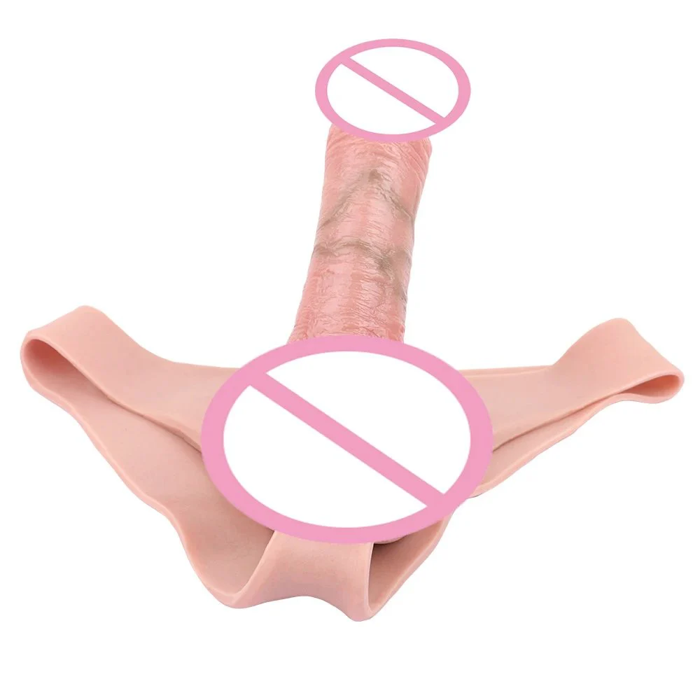 1072g Liquid Silicone Soft Hollow Sleeve Dildo Triangle Panties Wearable Dildo Strap on Dildo Realistic Sex Toy for the Couple
