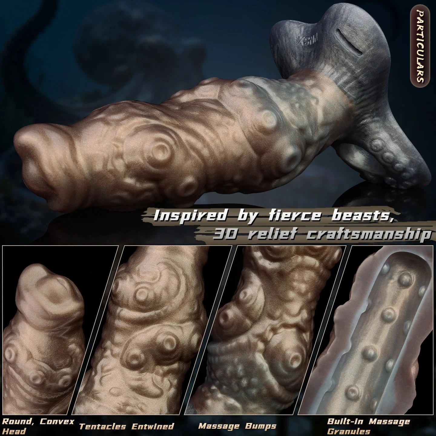 Mocha XXL Wearable Sleeve for Men, Soft Medical Silicone, Realistic Feel & Enhanced Experience