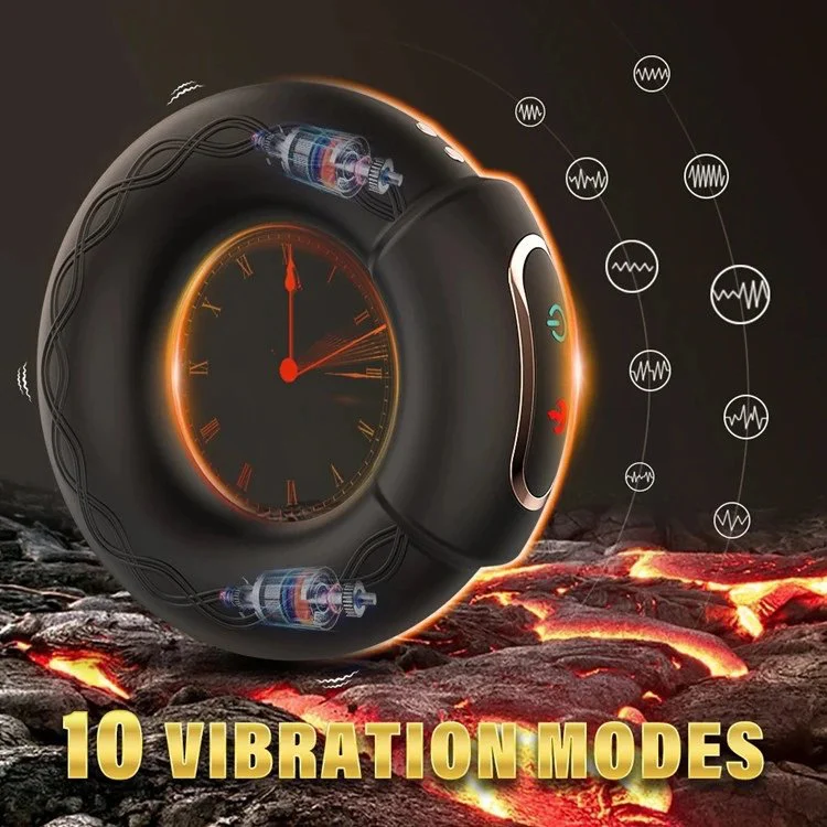 10 Mode APP Control Vibration Heating Men's Ejaculation Cock Ring Sex Toys for Men
