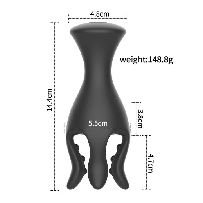 App Controlled Men's Pleasure Toy 9 Frequency Silicone Vibrating Penis Trainer for Men Self-Masturbation