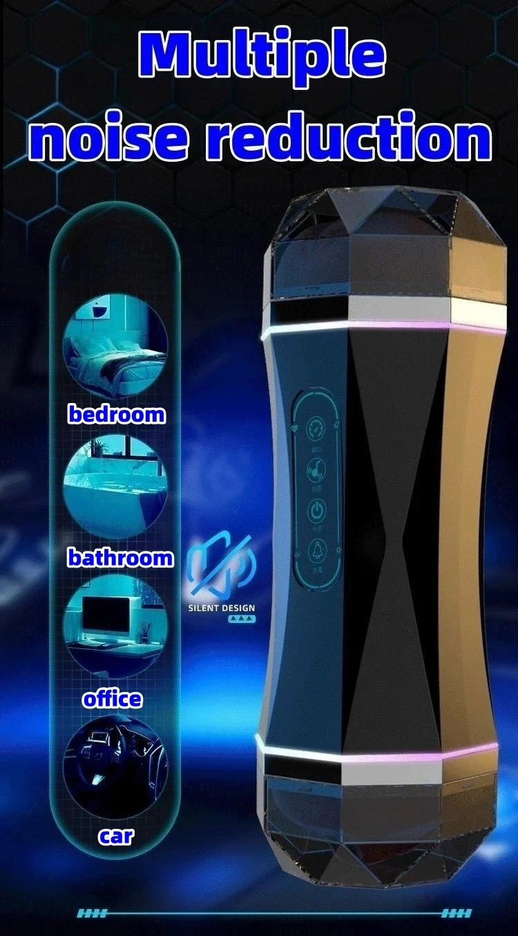 Arrivals Voice Interaction Double Head Vibrator Masturbation Cup Male Men's Sexual Products Exercise Masturbation Cup