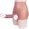 Sex Toy High Waist Penis Sleeves Pantslonger and Bolder Realistic Hollow Dildo Werable Pants for Man and Woman