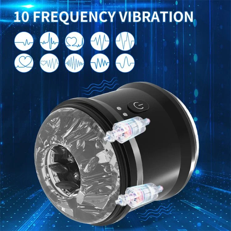10 Frequency Transparent Automatic Sucking Male Masturbation Cup Aircraft Cup Sex Toys for Men