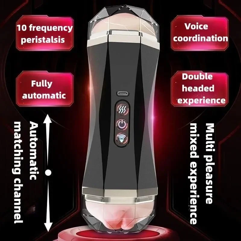 2 in 1 Automatic Male Masturbator Penis Pump Removable Male Masturbators Modes Pocket Pussy Airplane Cup