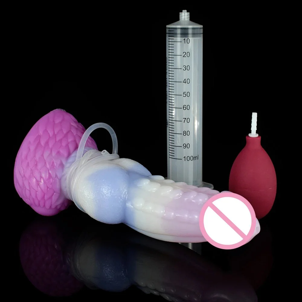 New Adult Monster Wolf Squirting Dildo Soft Silicone Water Spray Penis Realistic Huge Ejaculating Dildo for Women Sex