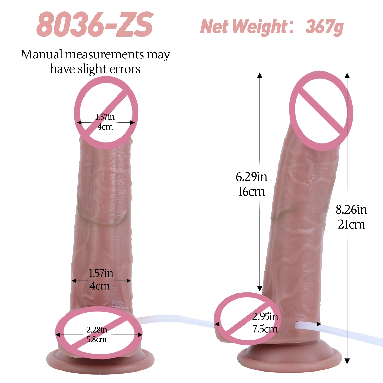 Skin-sliding Realistic Squirting Dildos Double-Layer Suction Cup Female Masturbator Medical-Grade Silicone18+ Adult Toy
