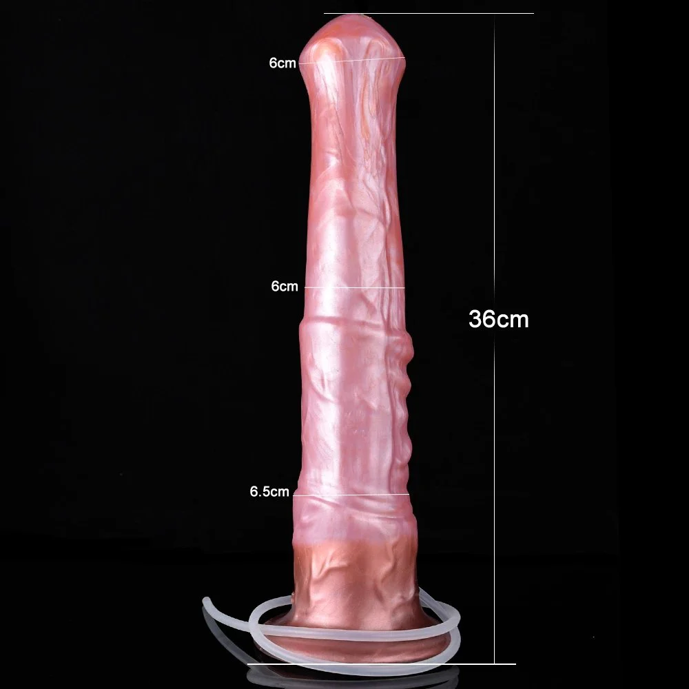 Newest Color Fantasy Big Horse Squirting Dildo Custom Suction Cup Silicone Realistic Long Horse Penis with Suction Cup