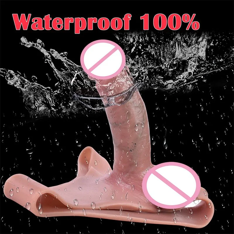 Hollow Strap on Dildo Sleeve for Men Erection Disorders Packers Realistic Harness Penis Enlarger Extender Imitator Longer