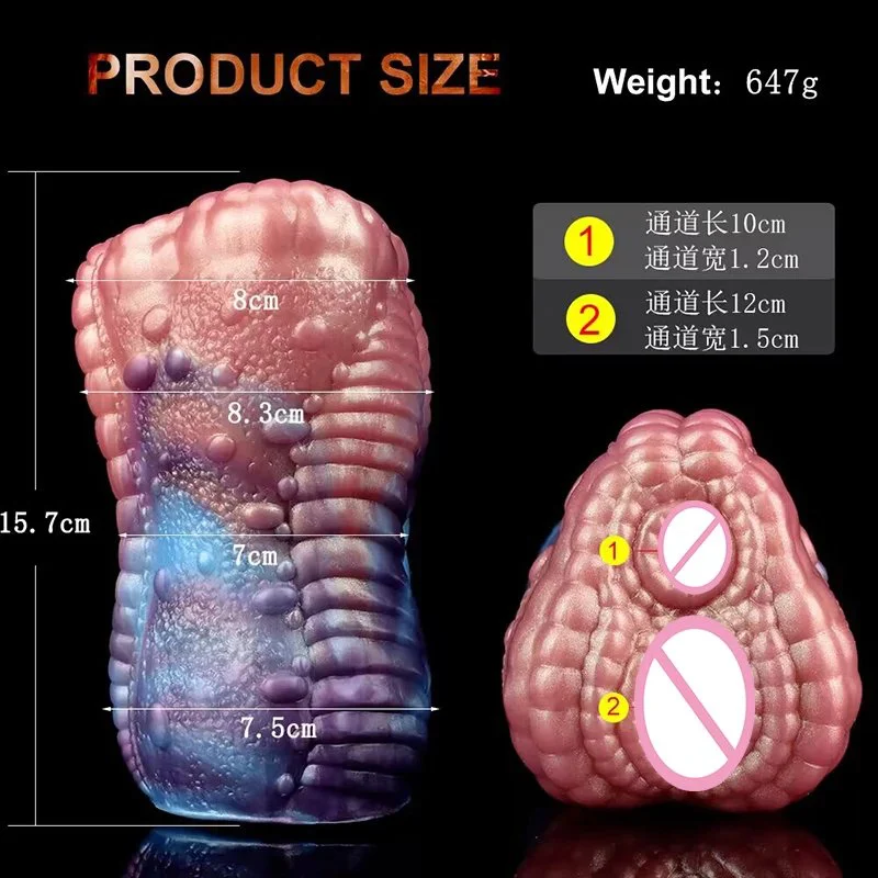 15.7 8.3cm Double Hole Masturbator Realistic Animal Tight Pussy Anal Adult Masturbator Sex Tool