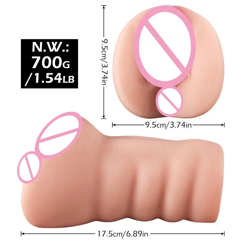 Adult Toys Realistic Vaginal Anal Sex Toys Male Masturbator Pocket Pussie 2 in 1