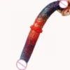 Novelty Design 36cm Rubber Rod Huge Size Streamer Color Penis Dildo Sex Device Adults Game Machine