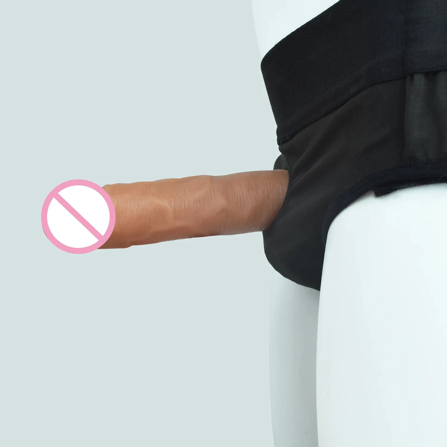 6 Inch Realistic Color Skin Real Wearable Skin Penis Chastity Belt for Lesbian Penis Sleeve Reusable Condom