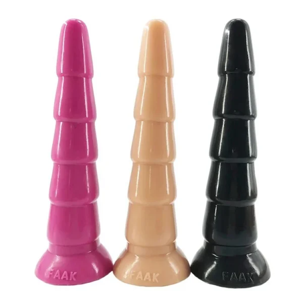 27cm 10.6 4.5cm Big Silicone Dildo Realistic Anal Plug Flexible Sex Toys Anal Plug Pagoda Shape Huge Butt Plug for Couples