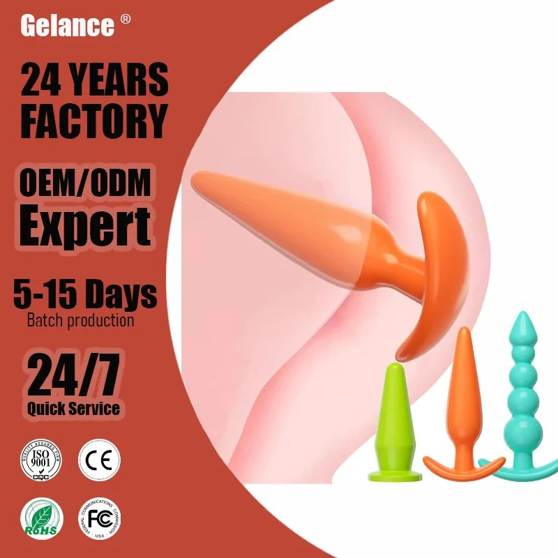 3-Piece Colorful Anal Training Kit-Anal Plug Finger Sleeve Tapered Plug Anal Beads Prostate Massager Eco-Friendly
