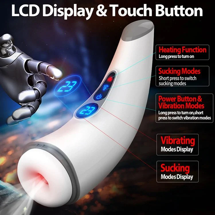 Electric Digital Display Male Penis Trainer Sucking Massage Masturbation Cup with Voice Sex Toys for Male