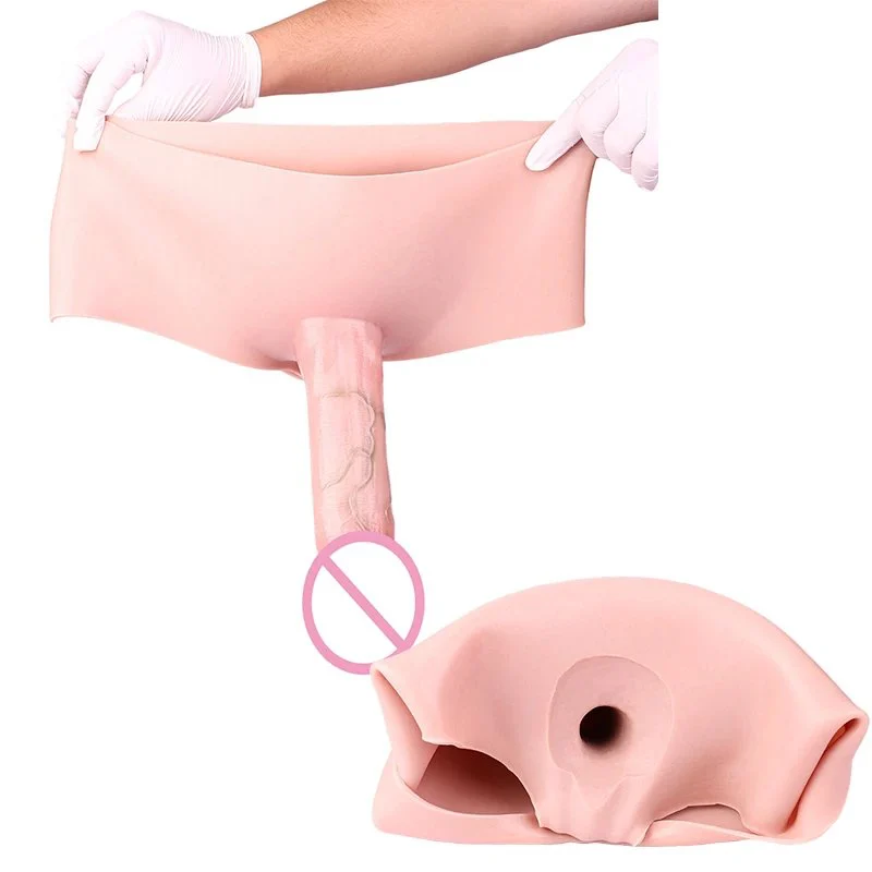 Strap on Dildo Panties Soft High Elasticity Silicone Pants Extender Length Reusable Men Condom Adult Transgender Crossdresser