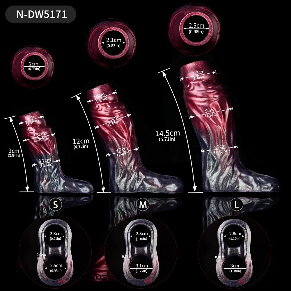 3 Active Size Penis Sleeve Cover Penis Ring Delay Ejaculation Fantasy Cock Extender Sleeve Penis Monster and Alien
