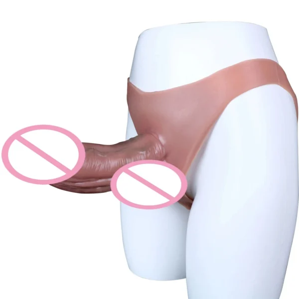 Thick Strong Penis Realistic Dildo Extension Penis Sex Toys Werable Hollow Dildo Strap on Dildo for Men Women