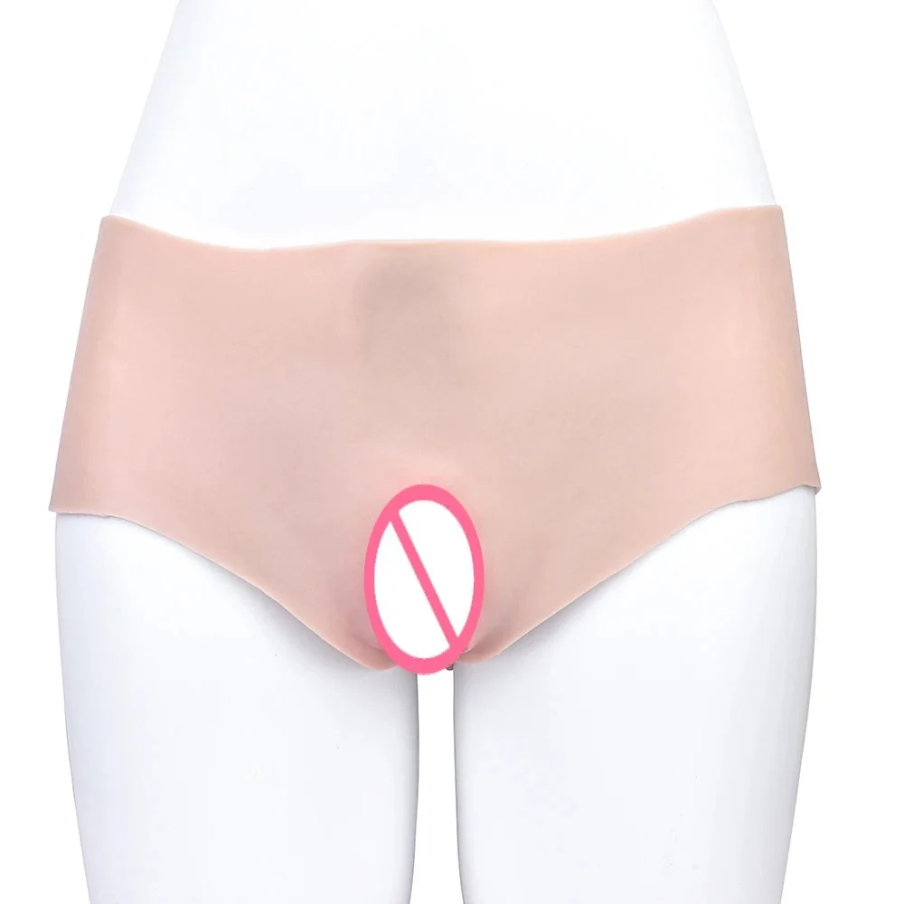 Vagina Boxer Briefs Silicone Underwear Panties Hip and Butt Enhancer for Crossdressing Transgender