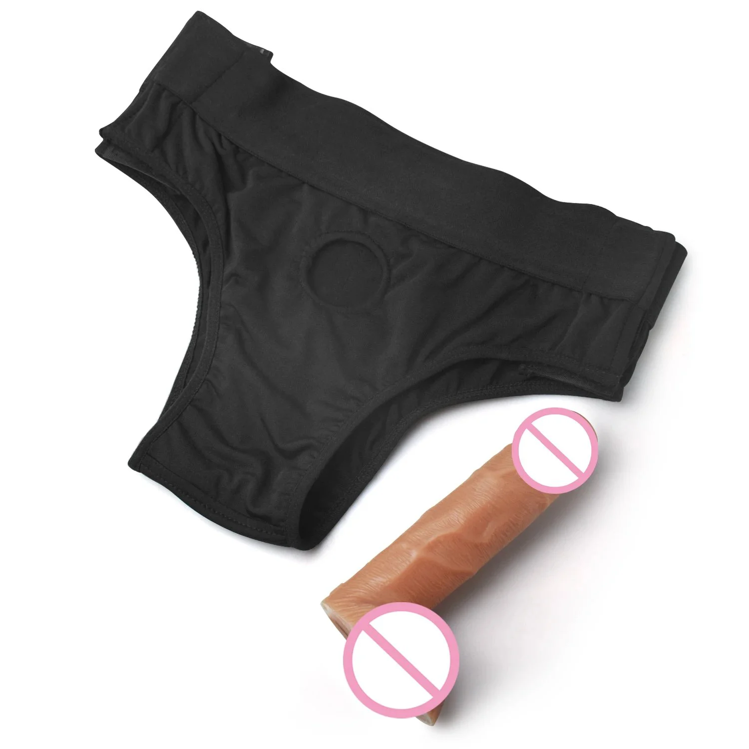 6 Inch Realistic Color Skin Real Wearable Skin Penis Chastity Belt for Lesbian Penis Sleeve Reusable Condom