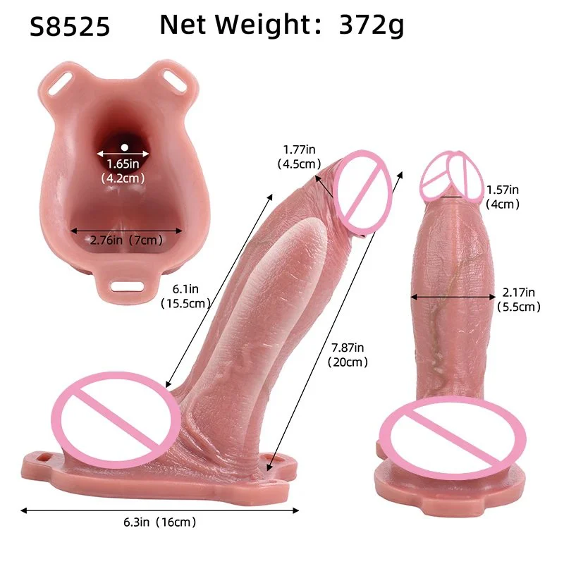 Hollow Insertable Male Penis Extender Silicone Penis Sleeve Realistic Experience Bondage Restraint Rope Wearable Design