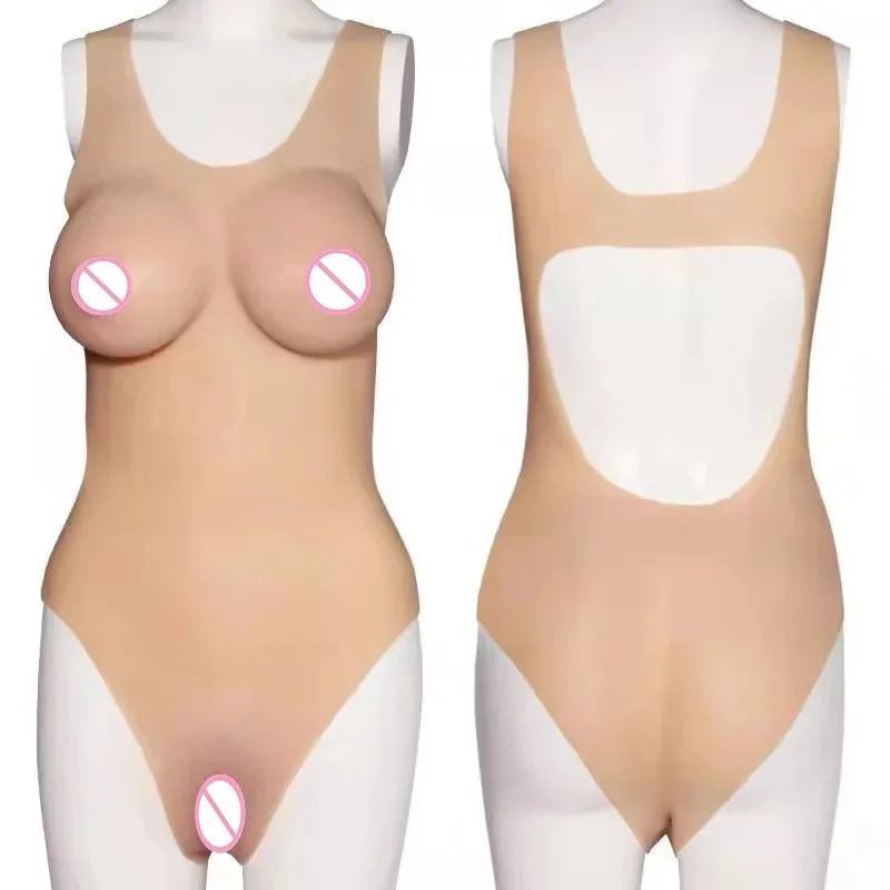 Elastic Artificial Realistic B C D E F Cup Breast Crossdresser Female Bodysuit Silicone Breast Crossdress Transgender Drag Queen