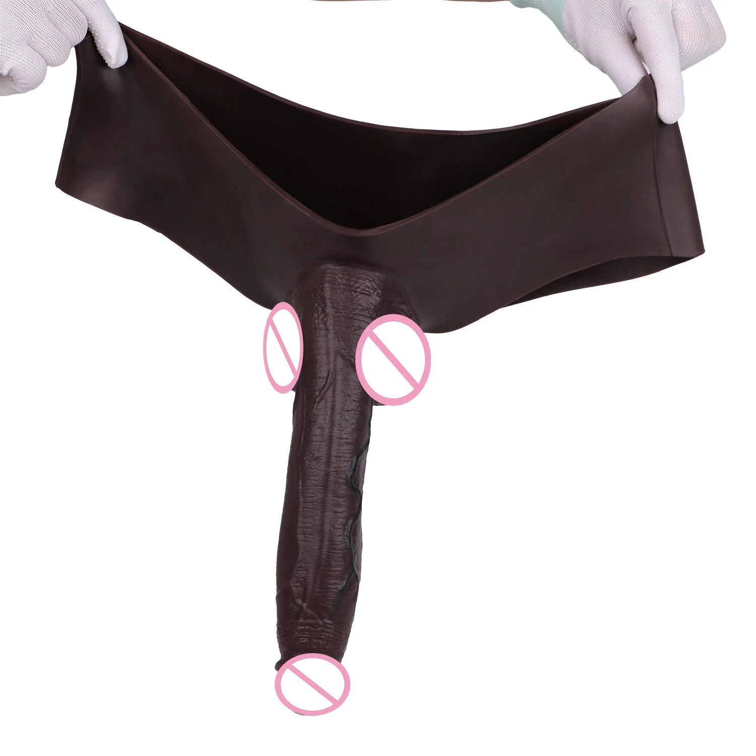 Jet Black Medical-Grade Silicone Male Penis Extender Hollow Insertable Enhancement Sleeve