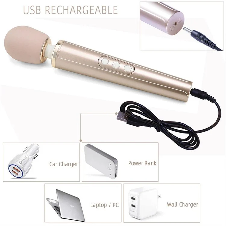 10 Speed Usb Charge Huge Av Wand Vibrators Full Body Massage Vibrator Sex Toys for Woman Microphone