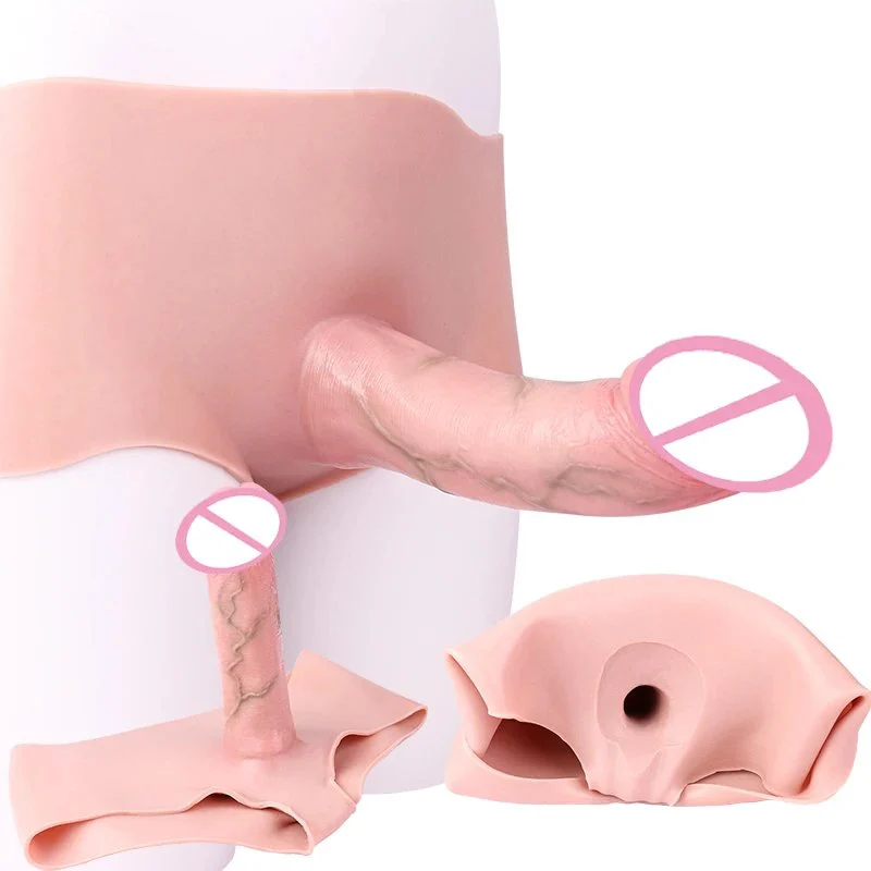 Strap on Realistic Dildo Silicone Penis Sleeve Pants for Men Enlargement for Women Lesbian Sex Toys for Adult