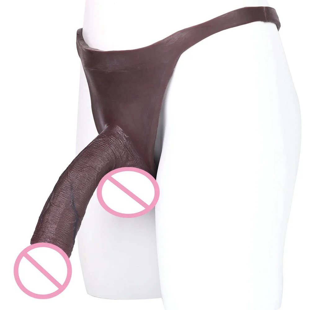 Triangle Soft Silicone Penis Pants for Men Realistic Wearable Dildo Underwear, Sexy Fitted Male Enhancement
