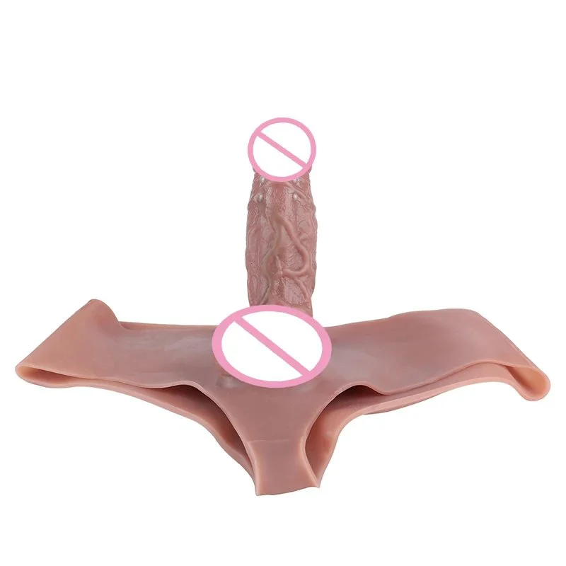 Strap on Hollow Dildo Harness Strap on Male Penis Extender Sheath Soft Wearable Penis Enlargement Sex Toys for Couples Men
