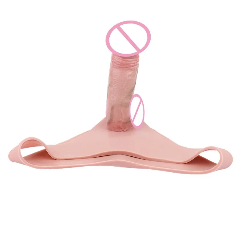 Ultra Silicone Hollow Dildo Strap on Dildo Pants Soft Penis Sleeve Dick Extender for Men Delay Ejaculation Adult Sex Toys