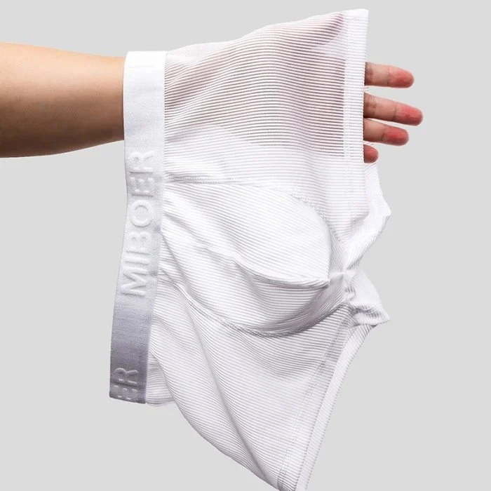 Stylish Men's Boxer Shorts Breathable Comfortable Durable Nylon Mesh Material Icy Feeling Seamless Sexy