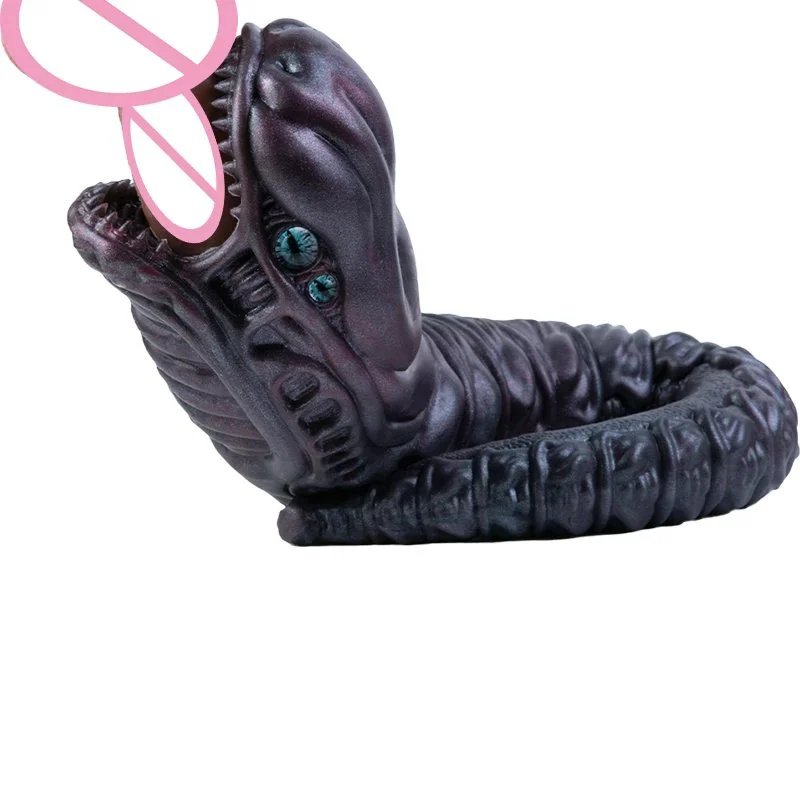 Fantasy Animal-Shaped Masturbator Realistic Silicone Handheld Male Penis Stimulator for Lifelike Experience
