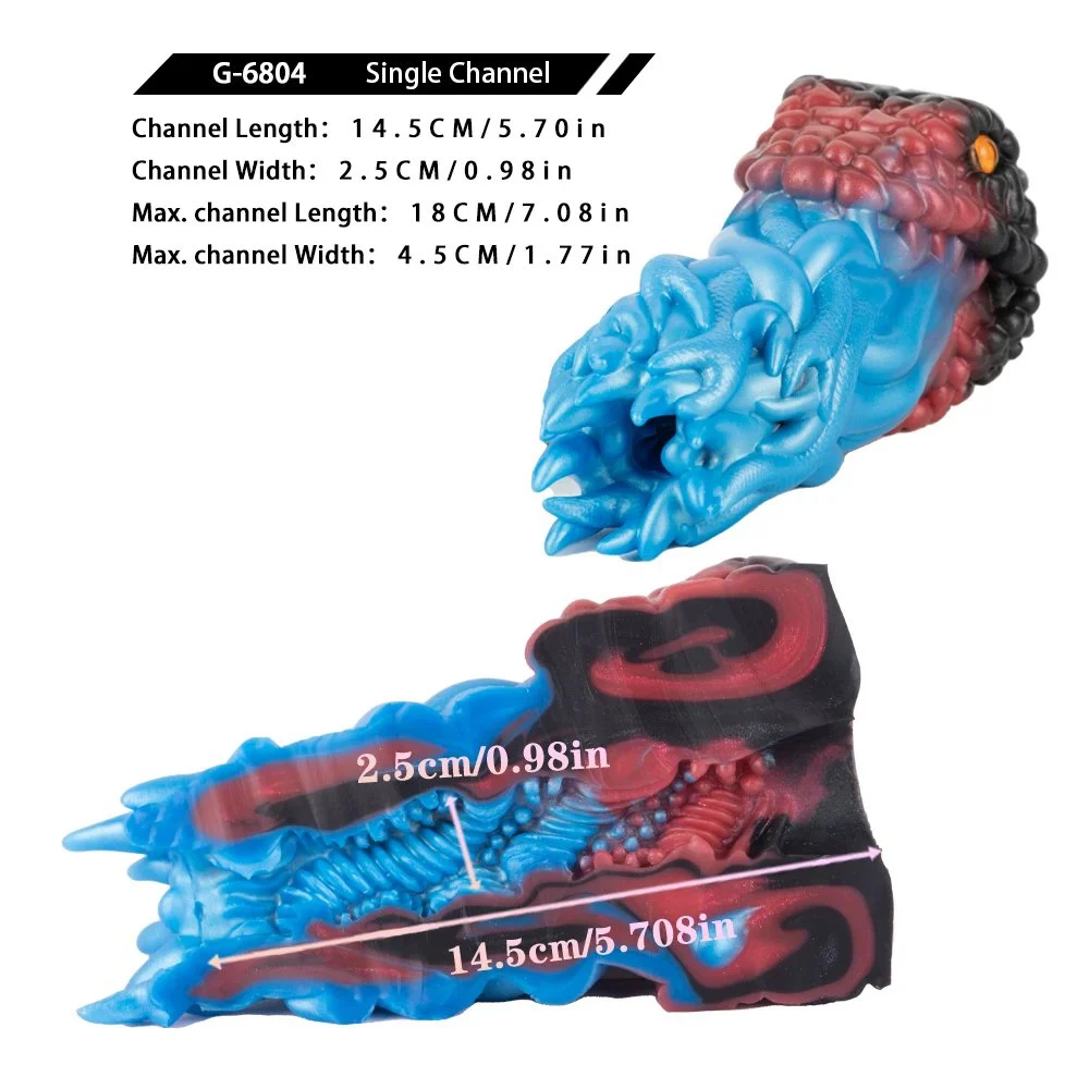 Animal Series Abyssal Python Tongue Male Manual Masturbator Single-Channel Silicone Fantasy Masturbator Realistic Experience