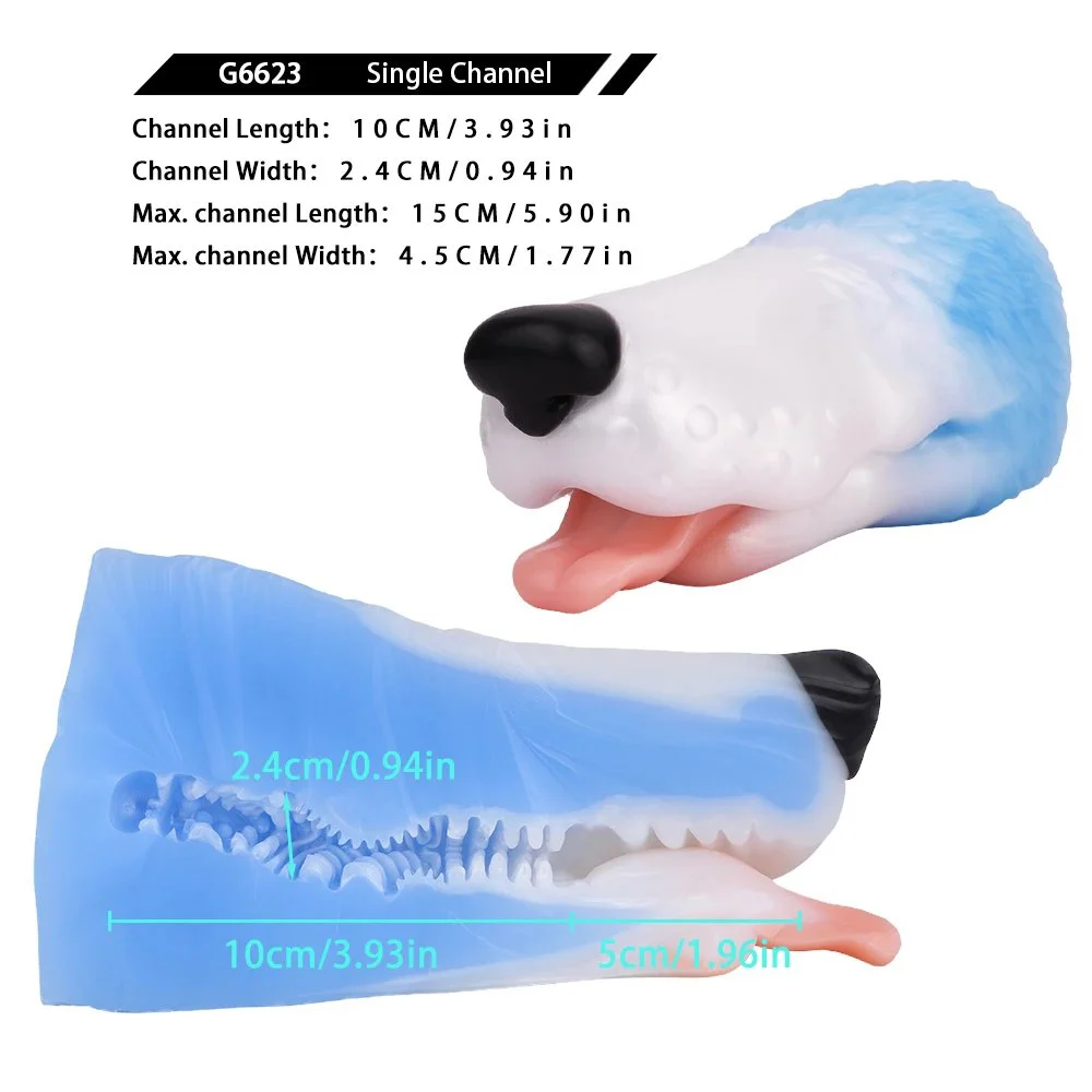 Fantasy Dog Mouth Onahole for Men Silicone Single-channel Male Masturbator Realistic Vagina Pocket Pussy Stroker Sex Toys