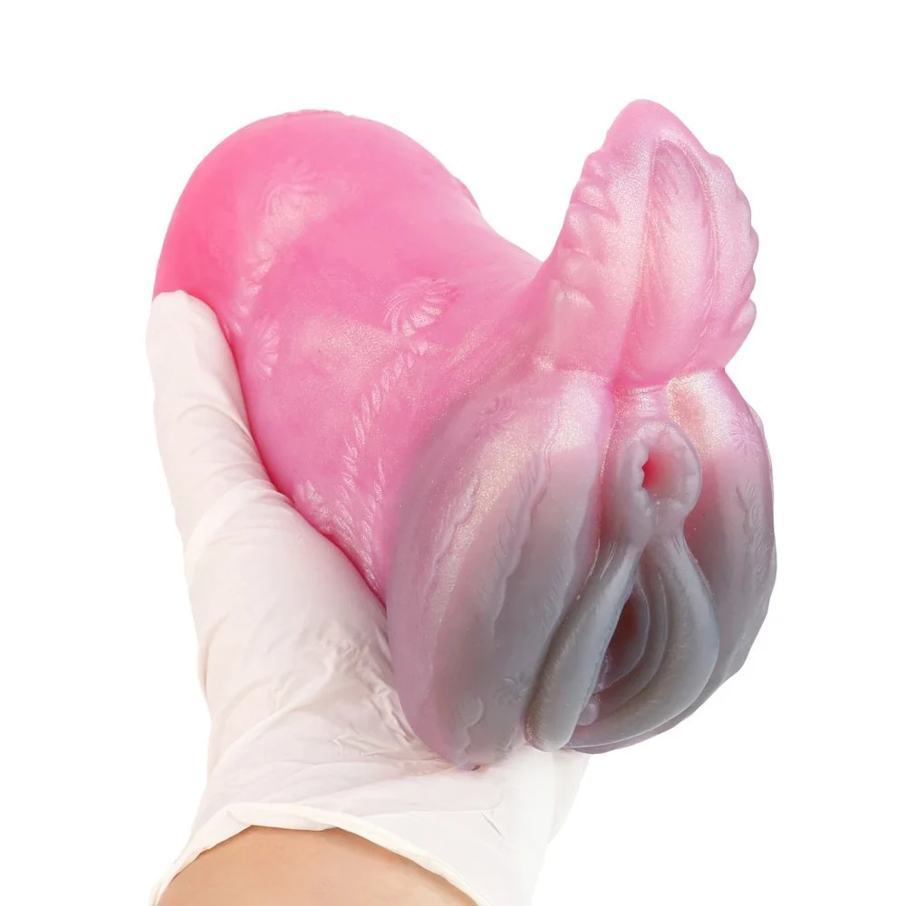 Fantasy Monster Dragon Beast Masturbation Cup Polarized Gold Powder Soft Fawn Vagina Male Masturbator Adult Toys