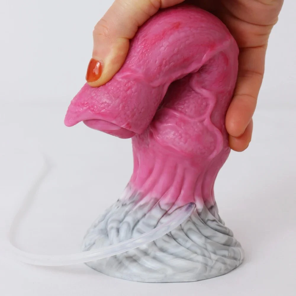 Squirting Dildo Animal Silicone Water Spray Penis Beef Color Ejaculating Sex Toys