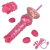 Ovipositor Sex Toys with Five Eggs Platinum Silicone Ovipositor Dildo alien Cock Egg-Laying Fascination Toy